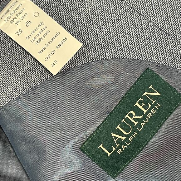 ~ Lauren Ralph Lauren 44R Men's LRL Blazer Sport Coat Blue Texture 44 R - Picture 2 of 15
